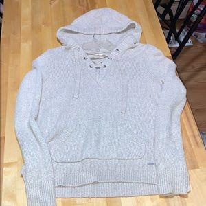 Cream Hollister hoodie